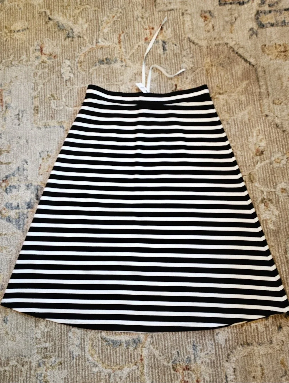 NWT Talbots Effortless Ultraknit A-Line Midi Skirt - Crocus Stripe, Sz L P
